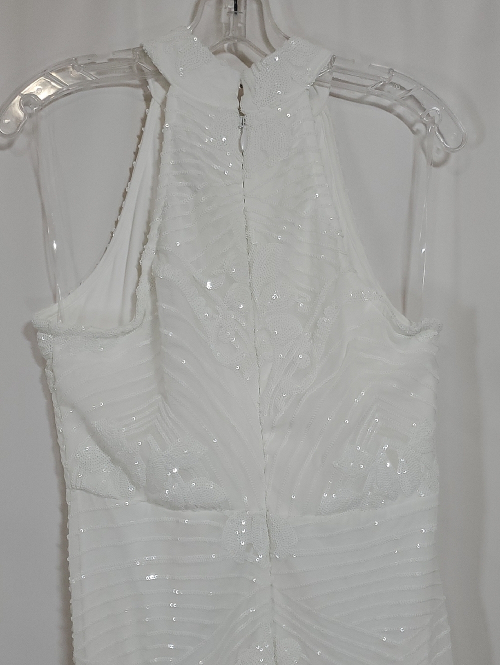 Fashion NOVA Luxe Feeling Sequin Gown - Sleeveless - White - Picture 10 of 16